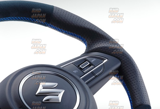 TRUST GReddy Steering Wheel All Leather Silver Stitch - Swift